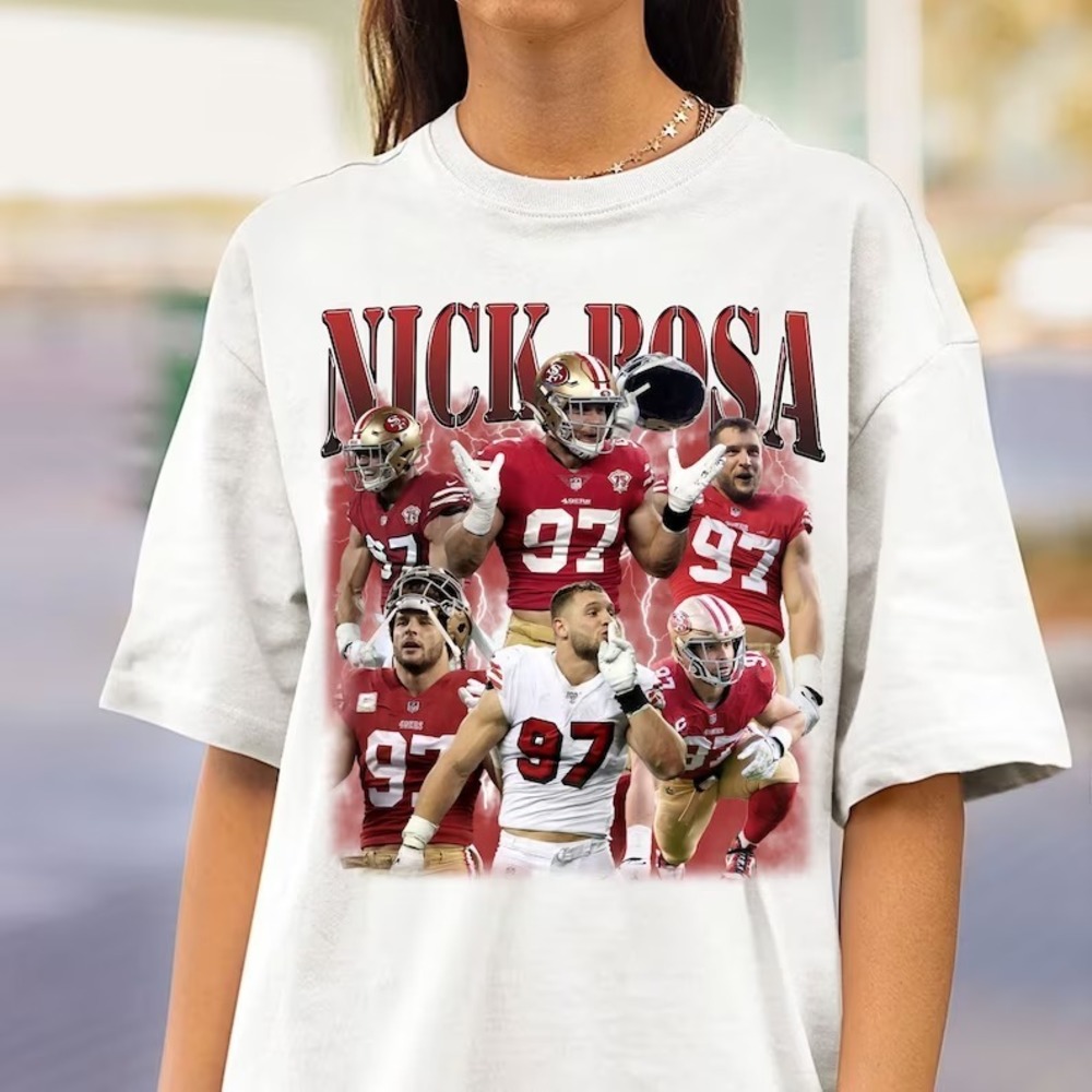 Vintage Nick Bosa Shirt, Football Shirt, Classic 90s Graphic Tee, Unisex